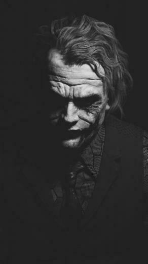 Heath Ledger Joker Monochrome Batman