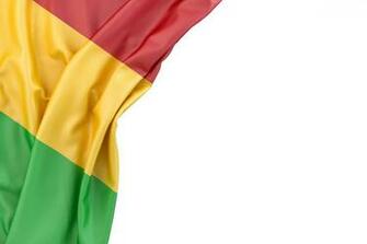 Stock Photo Flag Of Mali In The Corner On White Background