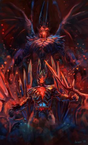 Artstation Terrorblade David Simons Dota Fantasi Baju Zirah