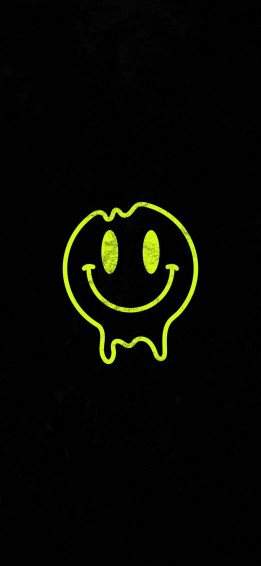 Black Emoji Green Outline Wallpaper