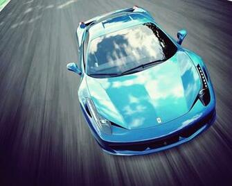 Bright Blue Ferrari Italia Desktop Pc And Mac Wallpaper