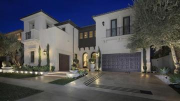 Desktop Wallpaper Usa Newport Beach Mansion Night Time