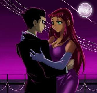 Robin And Starfire By Artcrawl