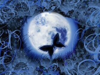 Butterfly With Blue Moon Wallpaper Jpg
