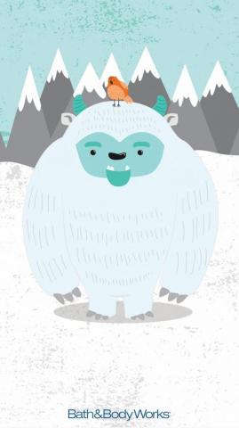 Yeti iPhone Wallpaper Watercolor Winter