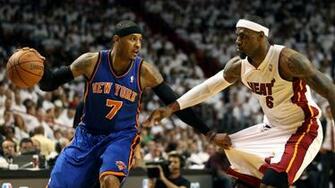 Nba New York Vs Heat Carmelo Anthony Lebron James HD