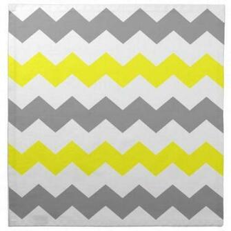 Grey Chevron Fabric By Charcoal Gray Pastel Yellow