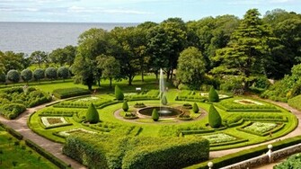 Beautiful Garden On The Seaside Wallpaper World