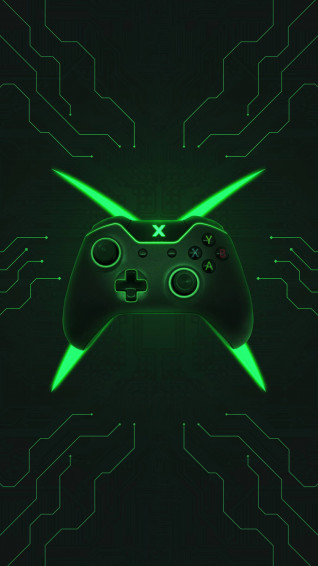 Vibrant HD Gaming Controller Logo Wallpaper