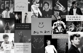 Louis Tomlinson Aesthetic Wallpaper Collages Black And White