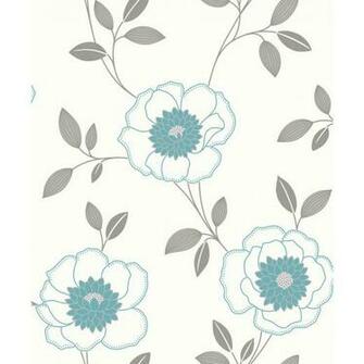 Arthouse Opera Diva Motif Teal Wallpaper