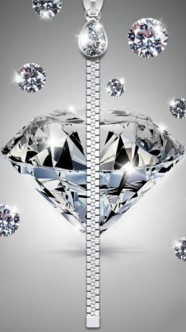 Diamond Zipper Wallpaper Bling