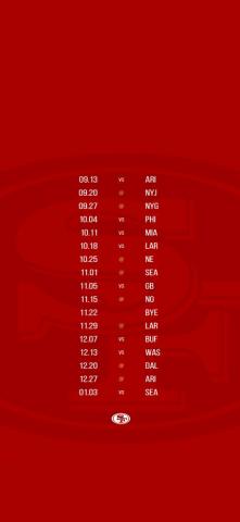 Schedule Wallpaper 49ers