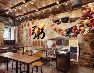 Wallpaper 3d Decoration Murals Wall Health Porridge Shop