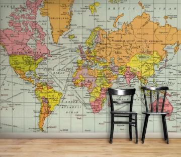 Vintage World Map HD Wallpaper For Your