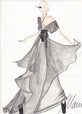 Making The Fashion Sketch Centre Fashions Background For Computer
