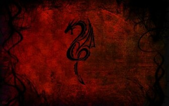 HD Background Red Dragon Art Patterns Design Wallpaper