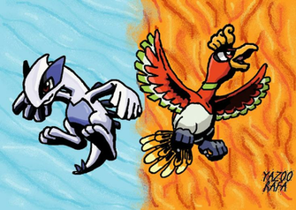 Lugia And Ho Oh By Rafayazoo