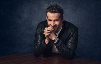 Wallpaper Pose Smile Watch Jacket Actor Ryan Reynolds