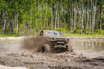 Black Chevrolet S On Off Road Near Trees Mud Bog