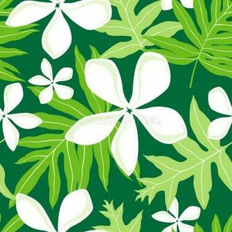 Seamless Hawaiian Fern Lauae Illustration Of A