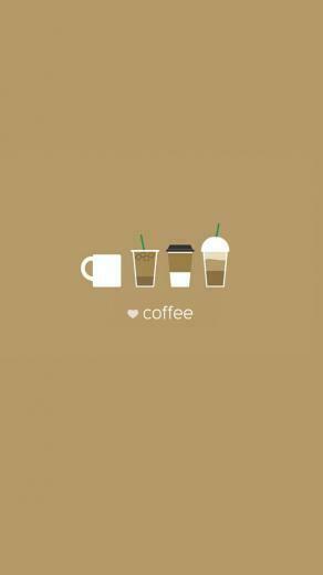 Coffee Cups Flat Minimal Illustration iPhone Wallpaper Ipod