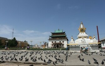 Temple In Ub Ulaanbaatar Mongolia Wallpaper Religion HD