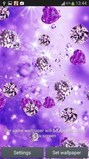 Sparkling Wallpaper Of Purple Diamonds Live Are