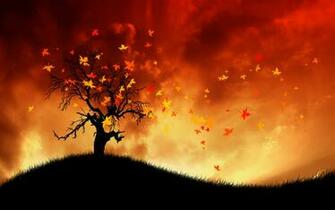 Red Tree Wallpaper