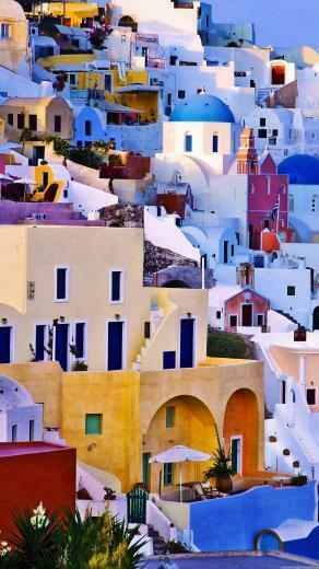Wallpaper Note Quad Greece Santorini Things That