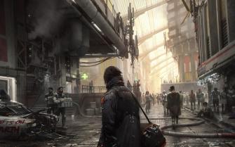 Futuristic City Epidemic People Sci Fi