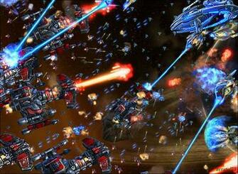 Epic Space Battle Wallpaper Starcraft