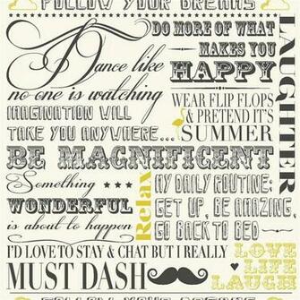 Be Magnificent Script Words Text Holden Decor Wallpaper
