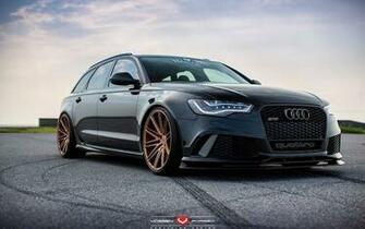 Audi Rs6 Avant Vossen Wheels Cars Black Desktop