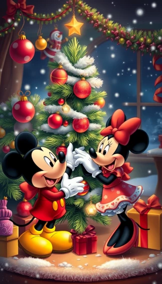 Disney Christmas Phone Wallpaper