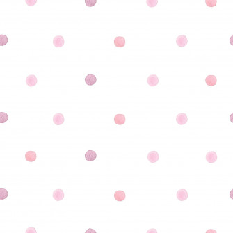 Pink And White Polka Dot Wallpaper