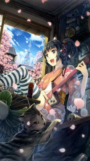 Girl Playing The Guiar Anime Best Htc One Wallpaper