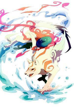 Anime Okami With Water Wallpaper