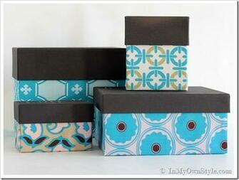 Cover Boxes With Fabric Or Wallpaper