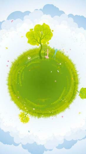 Green Earth Planet Daily iPhone Wallpaper