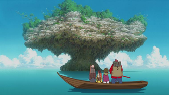 On The Boat Bakemono No Ko HD Wallpaper Background Image