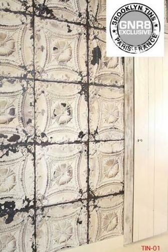 Brooklyn Tins Wallpaper By Merci The House Furniture Fixtures