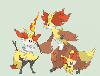 Pokemon Base Fennekin Evolution By Xbox Ds Gameboy