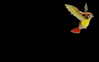 Minimalistic Birds Fractalius Pidgeot Simple Background Black