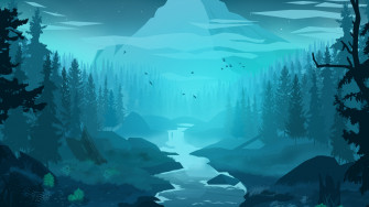 Blue Forest Minimal 4k Laptop Full HD 1080p Wallpaper