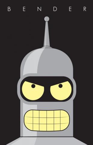 Bender Futurama Characters Funny Phone Wallpaper