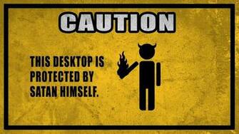 Funny Warning Wallpaper