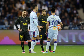 Photos Ronaldo Scores Twice In Saudi Reunion With Messi
