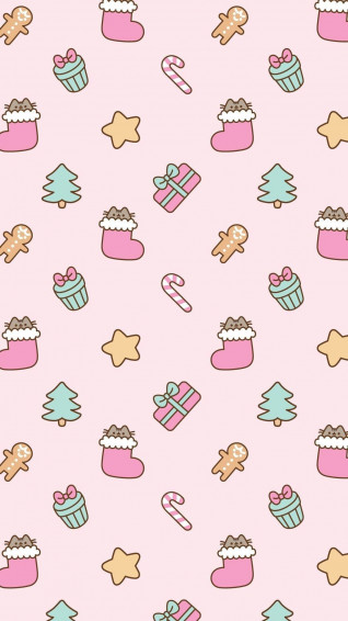 Silky Pink Christmas Wallpaper