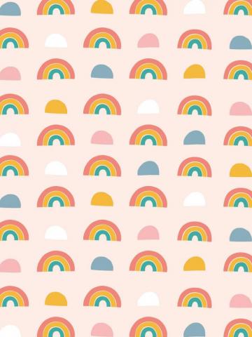 Rainbow Patterned Desktop Tablet And Phone Wallpaper In